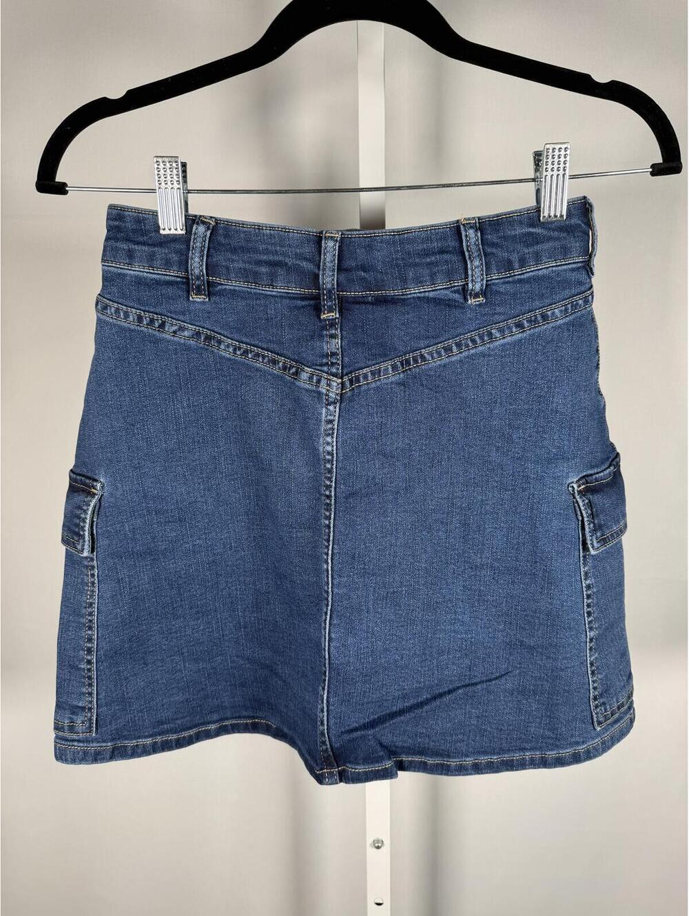 NWT Six Fifty Kyra Cargo Denim Mini Skirt Dark Wash Size Small - Picture 6 of 8